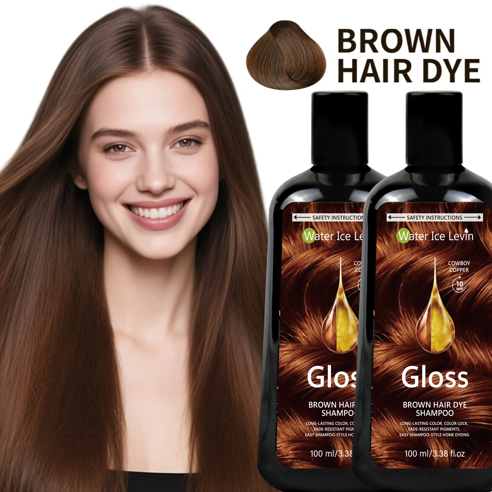 Hair Spray Color - Bruine Haarverf Shampoo 100ml Cowboy Koper