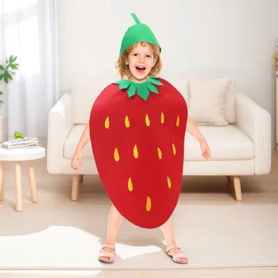 Easy Cosplay Prop - 1 stuks aardbeienfruitkostuum, kinder-cosplayoutfit, comfortabel en