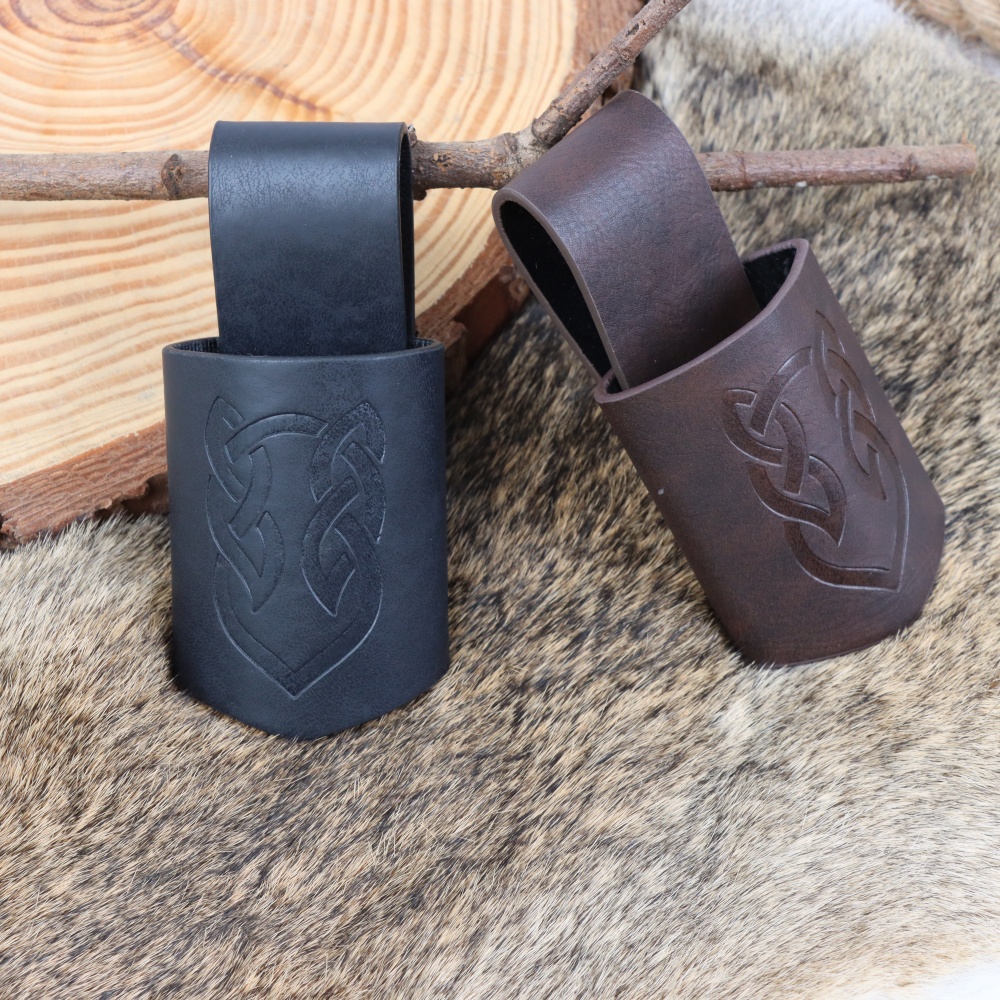 Cosplay Prop Dagger - Middeleeuwse Viking-zwaardhouder van kunstleer - Schede