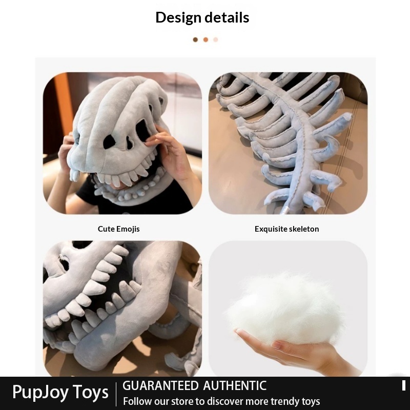 Cosplay Fire Prop - Generieke dinosaurus skelet pluche hoed, complete